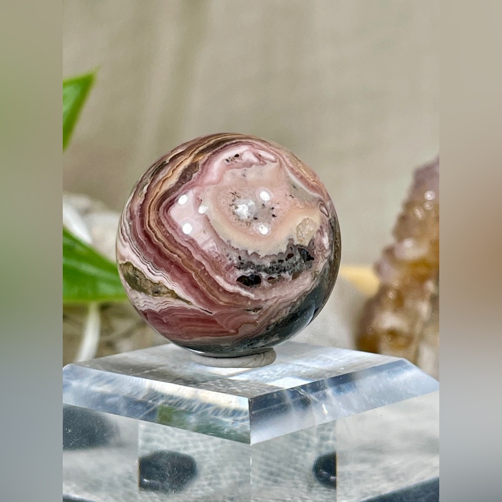 2484 Rare Rhodochrosite Crystal Sphere - Picture 8 of 14